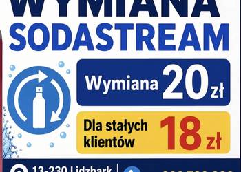 Sodastream wymiana  20zł ,stały klient 18 zł