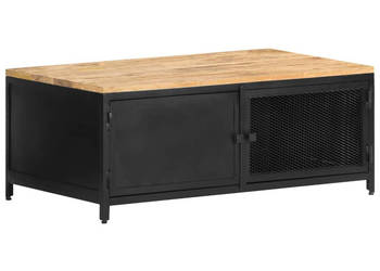 Stolik kawowy 90x50x37 cm lite surowe drewno mango WM-323136