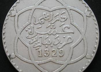 Maroko 10 dirham 1911 - SREBRO