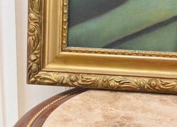 T De Łempicka - Dama Kobieta w Bugatti - Stary Obraz Olejny