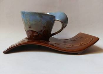 artystyczna ceramiczna filiżanka boho handmade design
