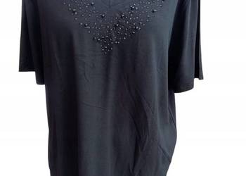 Luksusowa bluzka damska Cekiny, koronki, kamienie glamour biust 118cm