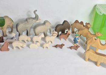 Wielki Zestaw Drewnianych Figurek OSTHEIMER – 23 szt. + Pudełko | Stan Idea