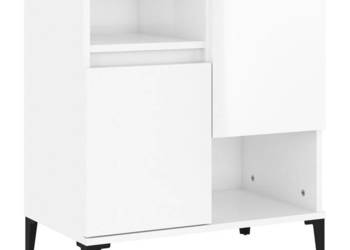Komoda biała z połyskiem 60x35x70 cm materiał drewnopochodny WM-821150