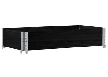 Donica ogrodowa czarna 100x50 cm lite drewno sosnowe WM-3295388