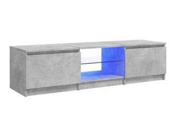 Szafka pod TV z LED szarość 140x40x36