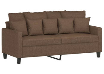 Sofa 2-osobowa brązowa 140 cm tapicerowana tkaniną WM-359270