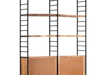 vidaXL Regał na książki, 4 poziomy, 124x30x180 cm, surowe drewno(SKU:284416