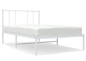 Łóżko Metalowe Białe Rama Łóżka Ze Stelażem Biała 80x200 cm WM-352520