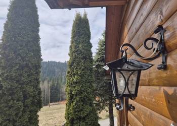 Lampa Latarnia żeliwna kinkiet ścienny ręcznie kuta piekna Retro