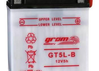 Akumulator motocyklowy GROM YB5L-B 12V 5Ah 80A P+