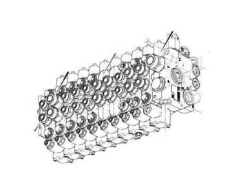 JCB 334/V6001 (Rexroth R908407310) Rozdzielacz hydrauliczny do JCB 65-R1