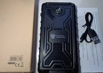 POWERBANK 10000mAh panel solarny kompas latarka