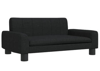 Sofa dla dzieci czarna 70x45x30 cm obita tkaniną WM-3196273