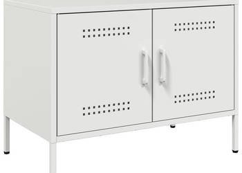 Szafka pod telewizor biała 68x39x505 cm stalowa WM-842944