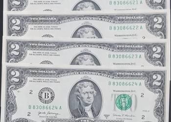 4 x 2 $ USA  T. Jefferson 2017 r.-New York "B"-seria "A" - mennicze