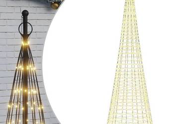 vidaXL Choinka LED na maszcie 1534 LEDs Ciepła biel 500 cm(SKU:358116）