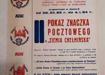 Oryginalny plakat PRL Pokaz Znaczka Pocztowego