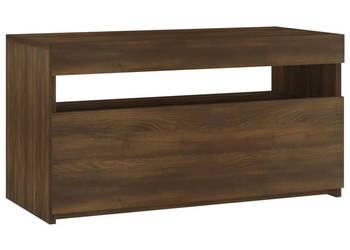 Szafka TV z oświetleniem LED brązowy dąb 75x35x40 cm WM-815127