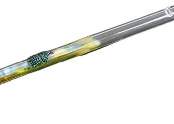 Cygarniczka Szklana Fifka Lufka Dulawka Fajeczka na Nóżkach z Liściem