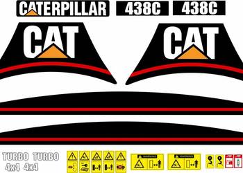 NAKLEJKI NA MASZYNĘ CAT 438C