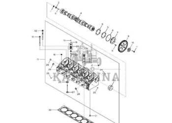 John Deere 9470RX - Bieg R529655 (Silnik)