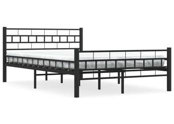 vidaXL Rama łóżka, czarna, stal, 140 x 200 cm(SKU:285278)