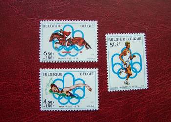 Belgia 1976 MNH Mi. 1852/54 Sport Olimpiada Montreal 76