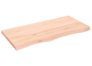 Blat stołu 100x50x(2-4) cm surowe lite drewno dębowe WM-3156303