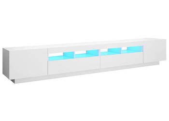Szafka pod TV z oświetleniem LED biała 260x35x40 cm WM-3081915