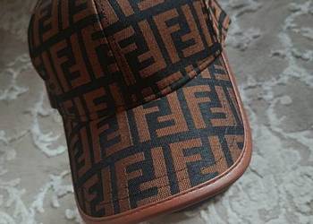Czapka z daszkiem, bejsbolówka Fendi - regulowana klamrą, brązowa