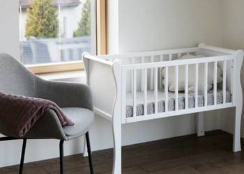 Łóżeczko dziecięce dostawka Woodies Noble Crib 90x40cm + materac