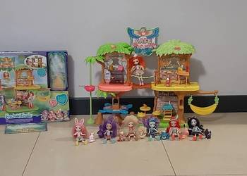 Enchantimals tropikalna kawiarenka + 6 lalek , piękny zestaw