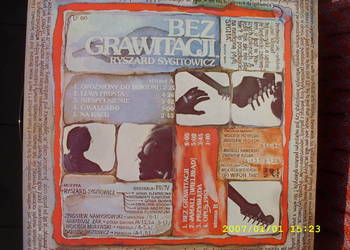 + Plyta winylowa, 97. Rock LP;,RYSZARD SYGITOWICZ--BEZ GRAWITACJI .