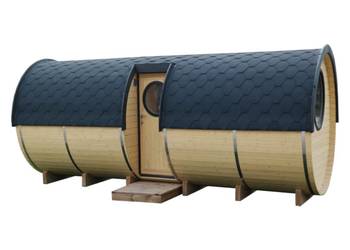 SAUNA beczka ogrodowa Z WEJŚCIEM BOCZNYM Ø2.2m x 6,0 m