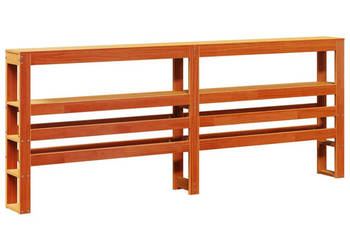 Wezgłowie do łóżka z półkami woskowy brąz 180 cm sosnowe WM-850877