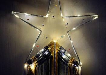 Gwiezdny łapacz snów makrama oświetlenie led