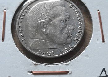 2 Marki Paul von Hindenburg 1937 r.-men. A-nr 1-J.