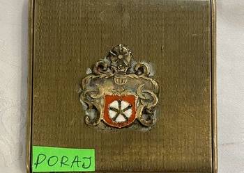 Zabytkowa Pudernica Rodowa z Herbem Poraj