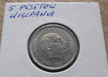 5 Peset Hiszpania 1957 r