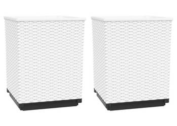 Donice 2 szt. białe 30x30x37 cm polipropylen WM-364183