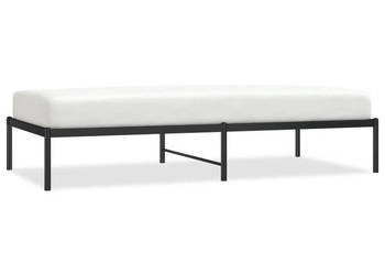 Łóżko Metalowe Czarne Rama Łóżka Ze Stelażem 90x190 cm WM-350838