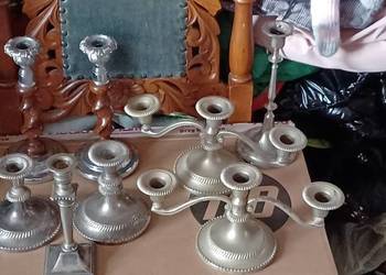 ZESTAW ŚWIECZNIKÓW STARYCH METAL WSZYSTSKIE ZA 100ZL