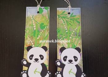 Zakładka do książki ręcznie robiona zakładki handmade panda
