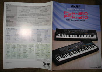 Yamaha Portatone PSR-310/210 Electronic Keyboard brochure  - broszura