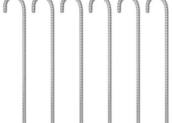 Śledzie do namiotu 6 szt. 415 cm Ø12 mm stal galwanizowana WM-4009343