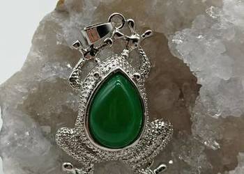 Mix no.1 Wisiorki z kamieniami posrebrzane Vintage lata 90te XX wieku