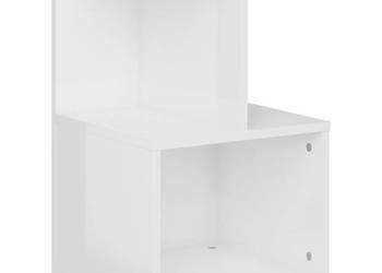 Szafka nocna biała wysoki połysk 35x35x55 cm WM-806358