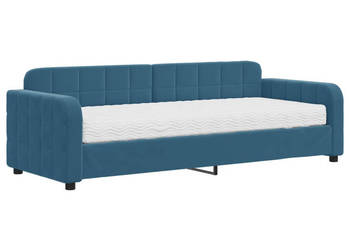 Sofa z materacem do spania niebieska aksamit 80x200 cm WM-3196897