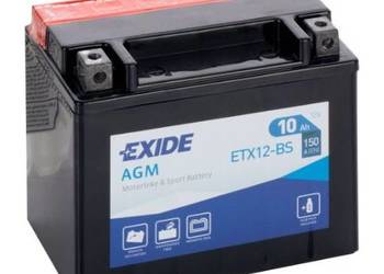Akumulator motocyklowy 12V 10Ah 150A EN EXIDE ETX12-BS YTX12-BS L+